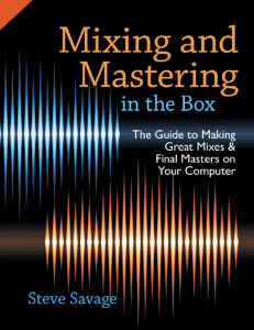 Mix and mastering inthe box