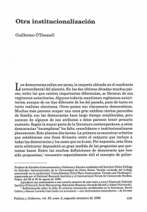 Otra Institucionalización, en Política y Gobierno