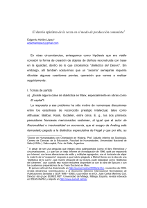 10. The Epicurean deviation from the straight line in the communist mode of production - El desvío epicúreo de la recta en el modo de producción comunista