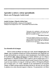 11. Learning to look and looking while learning. Towards an Audiovisual Pedagogy - Aprender a mirar y mirar aprendiendo. Hacia una Pedagoía Audiovisual