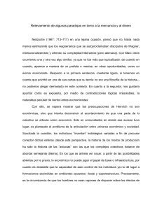 13. A survey of some paradoxes surrounding merchandise and money - 13. Relevamiento de algunas paradojas en torno a la mercancía y el dinero