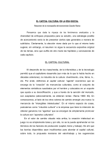 14. Cultural capital in the digital age. Summary of the monograph by economist - 14. Claudio Rama El capital cultural en la era digital. Resumen de la monografía del economista Claudio Rama