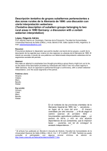 24. Tentative description of subaltern groups belonging to two rural areas in 1890 Germany - 24. Descripción provisional de grupos subalternos pertenecientes a dos zonas rurales en Alemania en 1890