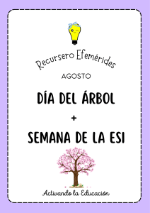 Actividades Día del Árbol y Semana ESI: Afectividad y Diversidad