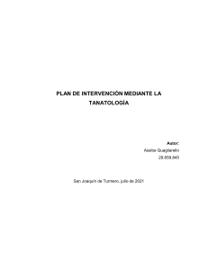 PSI- PLAN DE INTERVENCION TANATOLOGICO- PSICOGERONTOLOGIA