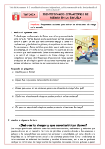 Situaciones de Riesgo en la Escuela: Tutoría y Prevención