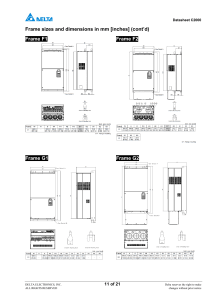 C2000 Frame Sizes & Dimensions Datasheet