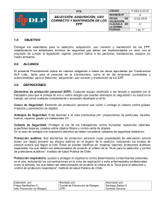 P.SEG.6.05.02 SELECCIÓN, ADQUISICIÓN, USO CORRECTO Y MANTENCIÓN DE LOS EPP Rev.2