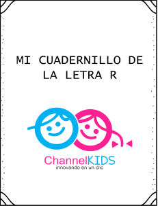 Cuaderno de la letra R para niños en español