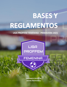 BASES Y REGLAMENTOS LIGA PROFFEM PRIMAVERA 2021