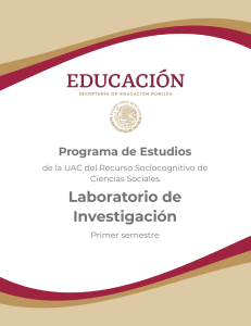 Programa de Estudios - Laboratorio de Investigación