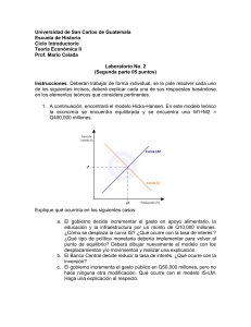 Modelo IS-LM y la Economía de Guatemala: Tarea