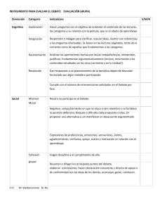 INSTRUMENTO PARA EVALUAR EL DEBATE