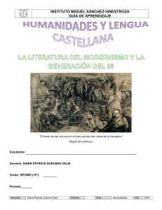 Guía de Aprendizaje: Modernismo y Generación del 98 - Décimo Grado