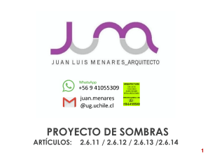 Proyecto de sombras, estudios de cabida, LA SERENA 