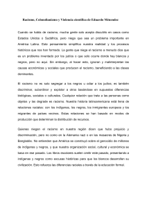 Ensayo Racismo, Colonialismo y Violencia Científica