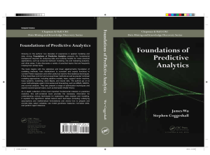 James Wu  Stephen Coggeshall - Foundations of predictive analytics