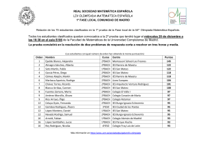 54 OME Clasificados Fase Cero