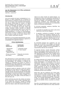 Las dos dimensiones de la Ã tica profesional Ã©tica y deontologÃ a