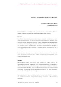 N 16. Dilemas éticos de la profesión docente