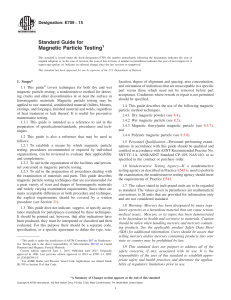 E709-15 Standard Guide for Magnetic Particle Testing