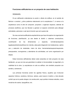 funciones edificatorias en un proyecto de casa habitación