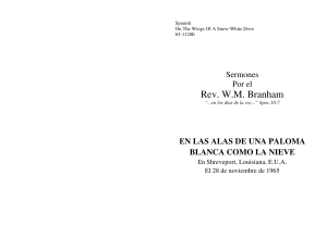 Sermón: En las Alas de una Paloma Blanca como la Nieve - Branham