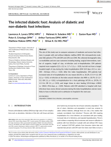 Diabetic Foot Infections: Analysis & Outcomes