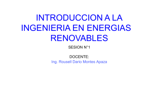 Introducción a la Ingeniería en Energías Renovables