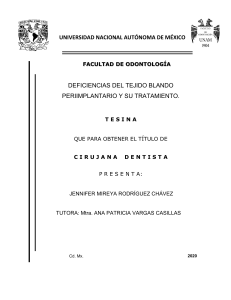 Articulo UNAM deficinecias de tejido blando