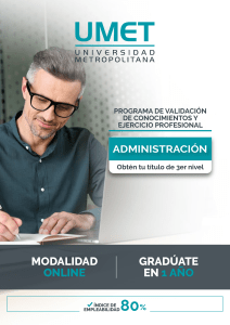 Programa de Administración UMET: Valida tu Experiencia Profesional