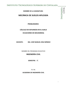 Mecánica de Suelos: Cálculo de Esfuerzos con Boussinesq