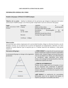 Carta descriptiva Estructura del grupo