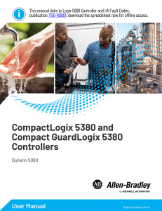 CompactLogix 5380 & GuardLogix 5380 Controllers User Manual