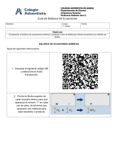 Guia App PHET BALANCE DE ECUACIONES QUÍMICAS