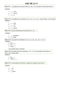 Uso de la V: Ejercicios de Ortografía Española