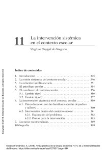 La intervención sistémica en contextos escolares