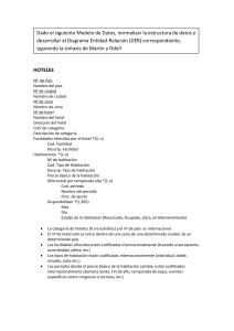 Modelo de Datos Hoteles: Normalización y Diagrama Entidad-Relación