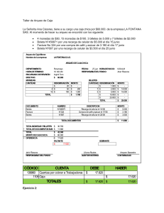 Taller de Arqueo de Caja solucionado