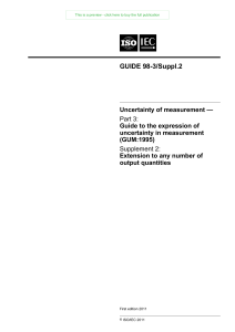 Uncertainty Measurement Guide: Multiple Output Quantities