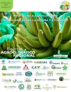 Boletín Agroclimático Magdalena, Cesar, La Guajira y Atlántico