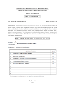 Tarea Grupal: Lógica Matemática y Física