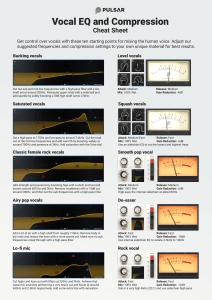 Vocal EQ & Compression Cheat Sheet for Mixing