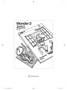 Wonder 3 Teacher's Resource Book: Worksheets & Tests