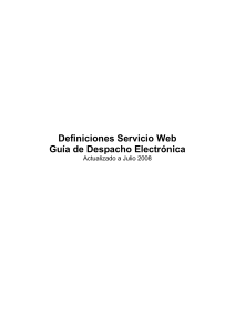 Guía de Despacho Electrónica: Servicio Web Aduanas Chile