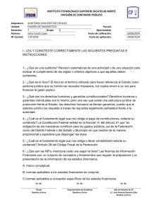 Examen Diagnóstico Auditoría Fiscal - ITSZN