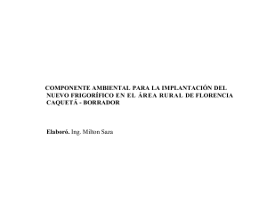 COMPONENTE AMBIENTAL FRIGORÍFICO PLANTA DE CARNES