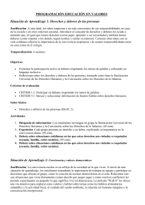 Programa Educación en Valores: Derechos, Convivencia y Emociones