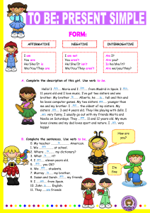 Verb to be worksheet eugenio muñoz