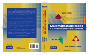 Matemáticas Aplicadas a la Administración y a la Economía